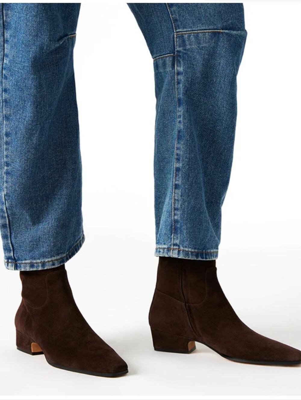 Steve Madden Dusty Chocolate Brown Suede Booties  Size 8.5 M